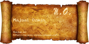 Majsai Ozmin névjegykártya